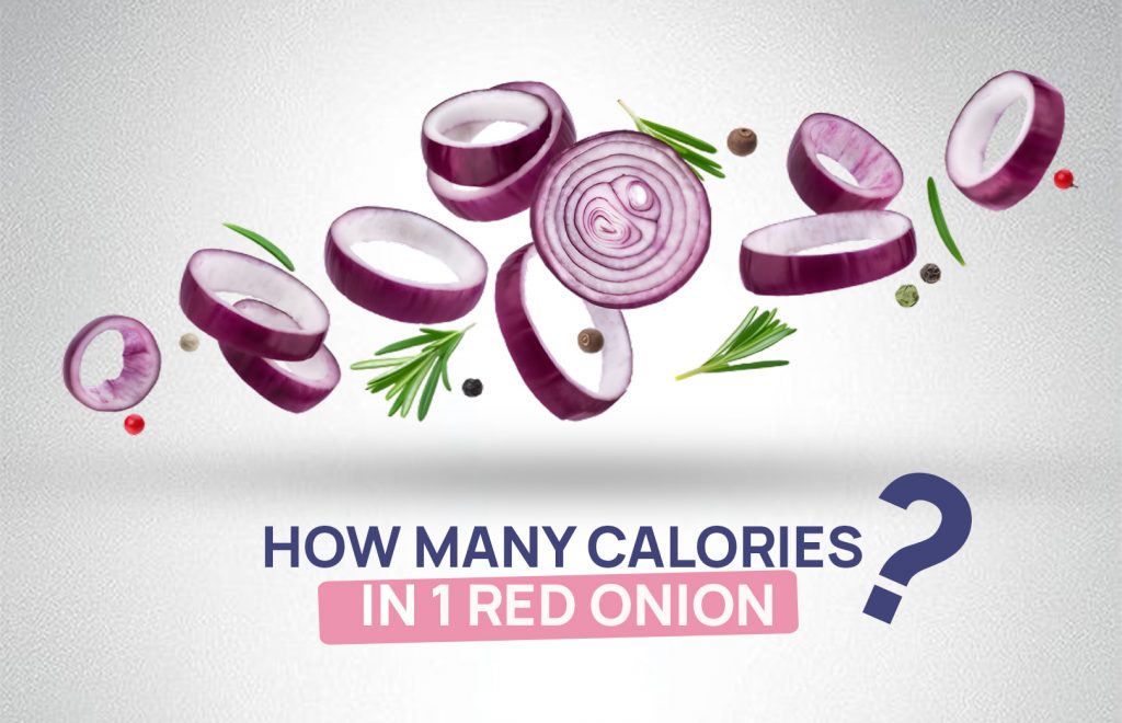 how many calories in 1 red onion